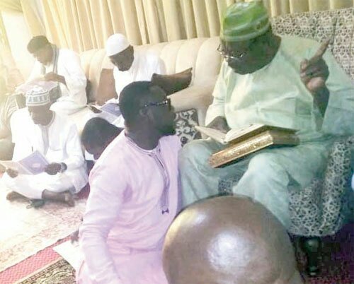 A scene during the prayer session 