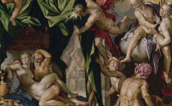 Mars and Venus caught in a net by Raphael Regius