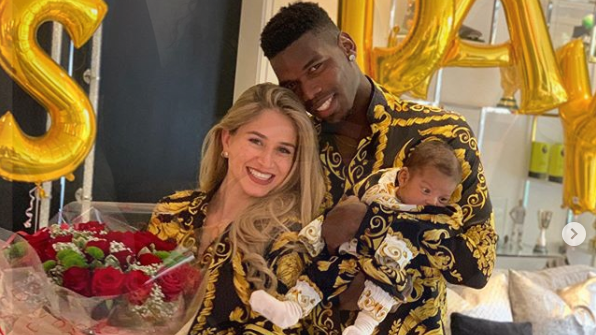 Paul Pogba and his partner Maria Zulay Salaues reveal their son
